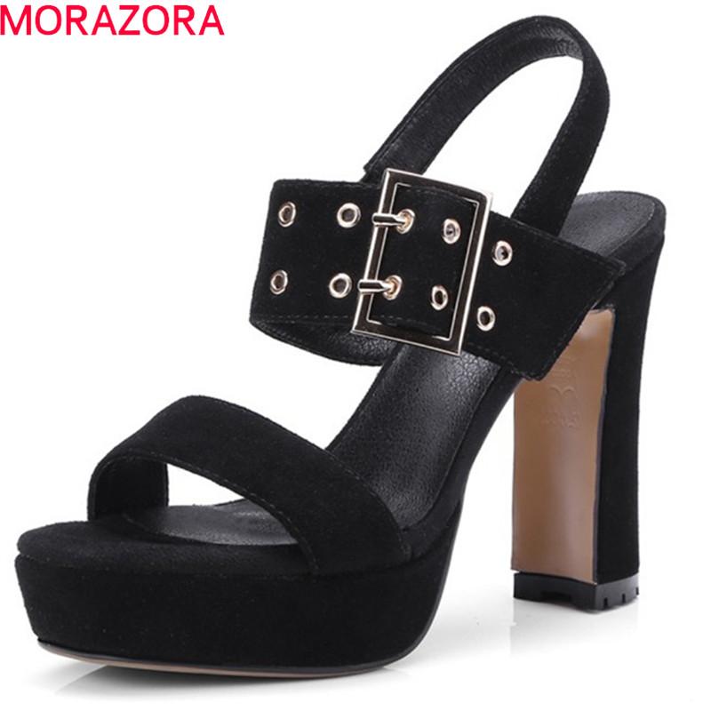 Top Quality Suede Leather Gladiator Sandals Women Buckle Summer Shoes High Heels Platform Woman Prom, Black
Top Quality Suede Leather Gladiator Sandals Women Buckle Summer Shoes High Heels Platform Woman Prom, Black