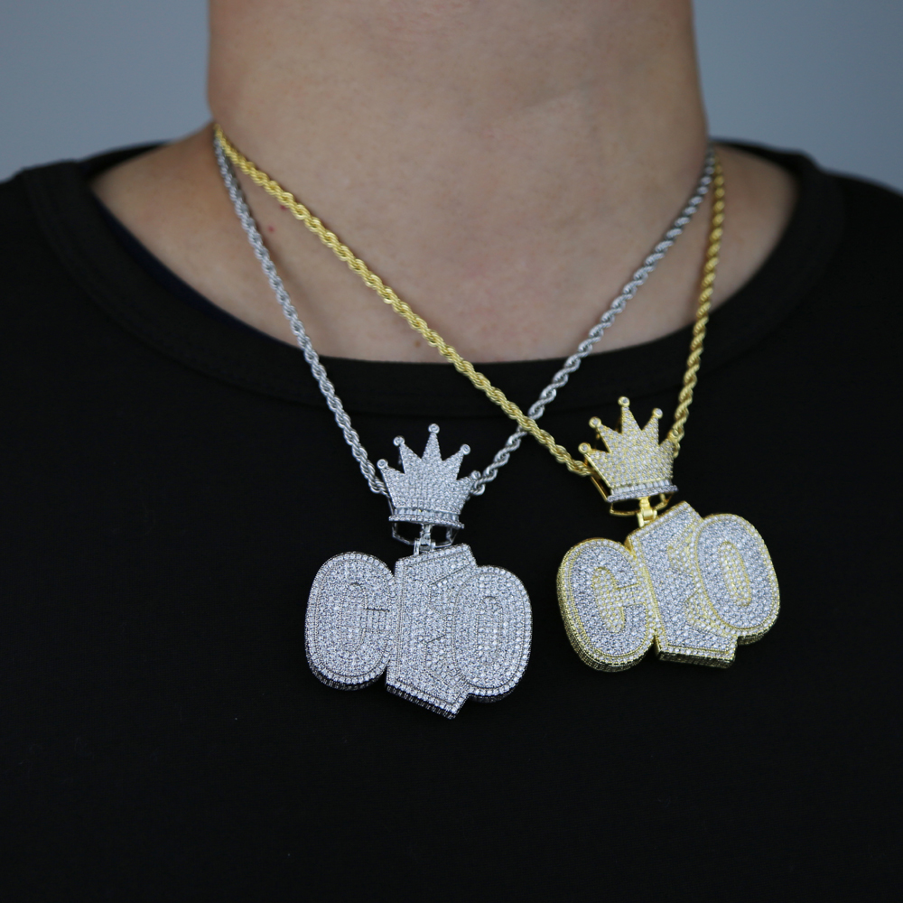 CEO Pendant Necklace For Men Top Quality Micro Pave 5A CZ Ceo Collection Hip Hop Rock Punk Jewelry