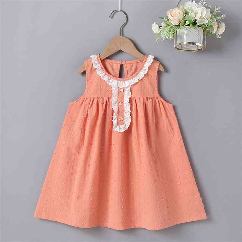 Summer Girls Dress Sleeveless O Neck Lace Orange Bodycon Cute School Style Vestidos 18M-6T 210629
Summer Girls Dress Sleeveless O Neck Lace Orange Bodycon Cute School Style Vestidos 18M-6T 210629