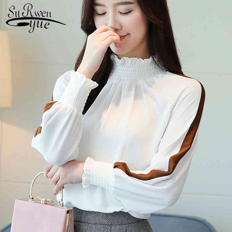 Fashion chiffon women blouse shirt long sleeves tops and blouses white female clothes OL feminina blusas 0874 40 210521
Fashion chiffon women blouse shirt long sleeves tops and blouses white female clothes OL feminina blusas 0874 40 210521