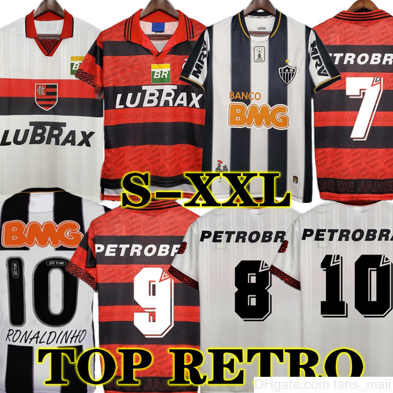 Ronaldinho Retro 95 96 flamengo Soccer Jerseys 1995 100th Anniversary Romario Bebeto 2013 Atletico Mineiro classic football shirts vintage, Black;yellow
Ronaldinho Retro 95 96 flamengo Soccer Jerseys 1995 100th Anniversary Romario Bebeto 2013 Atletico Mineiro classic football shirts vintage, Black;yellow