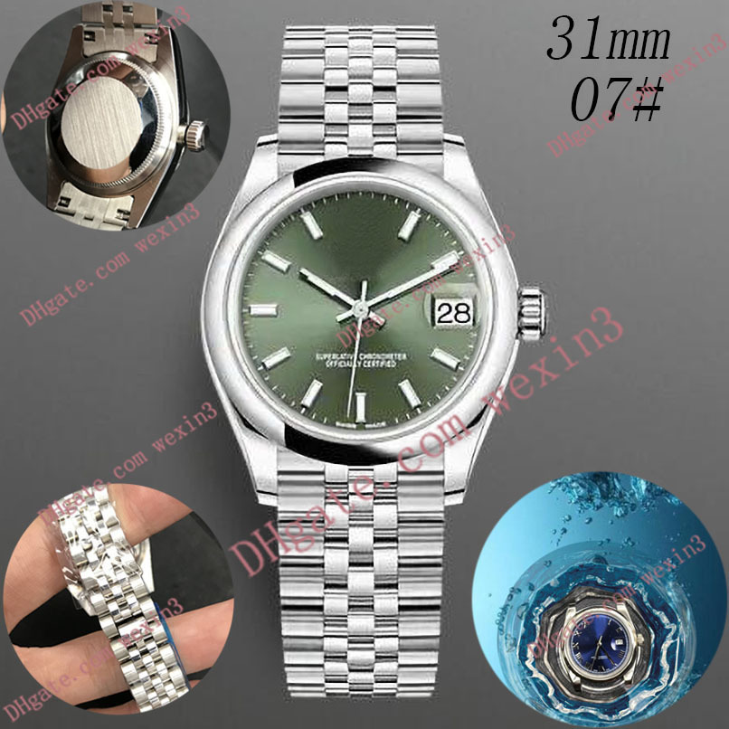 Deluxe Woman watch 31mm Mechanical automatic High noctilucence numerals jubilee band smooth montre de luxe 2813 Steel Waterproof Watches, 01
Deluxe Woman watch 31mm Mechanical automatic High noctilucence numerals jubilee band smooth montre de luxe 2813 Steel Waterproof Watches, 01