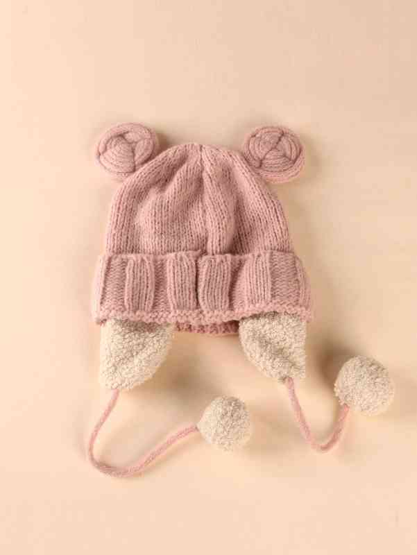 Baby Cartoon Ear Decor Knit Hat SHE