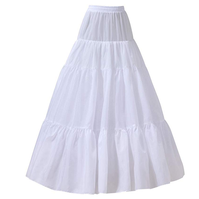 Skirts Retro Long Underskirt White Black Two Sizes Rock A-line Gala Party Sweet Wedding Jupe Petticoat