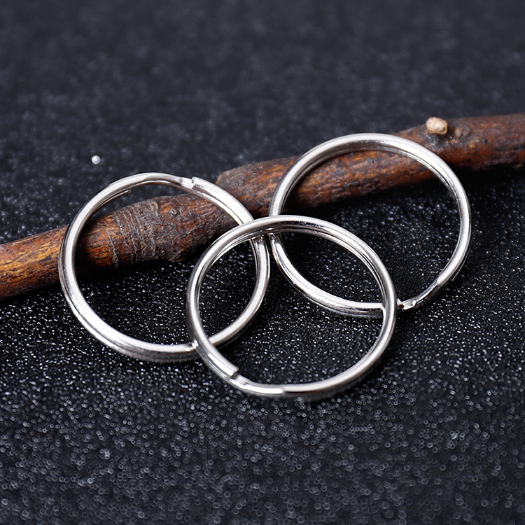 100pcs/Lot Silver Color Metal Key Holder Split Rings DIY Keychain Accessories Key Ring For Keychain open easily and no deformation