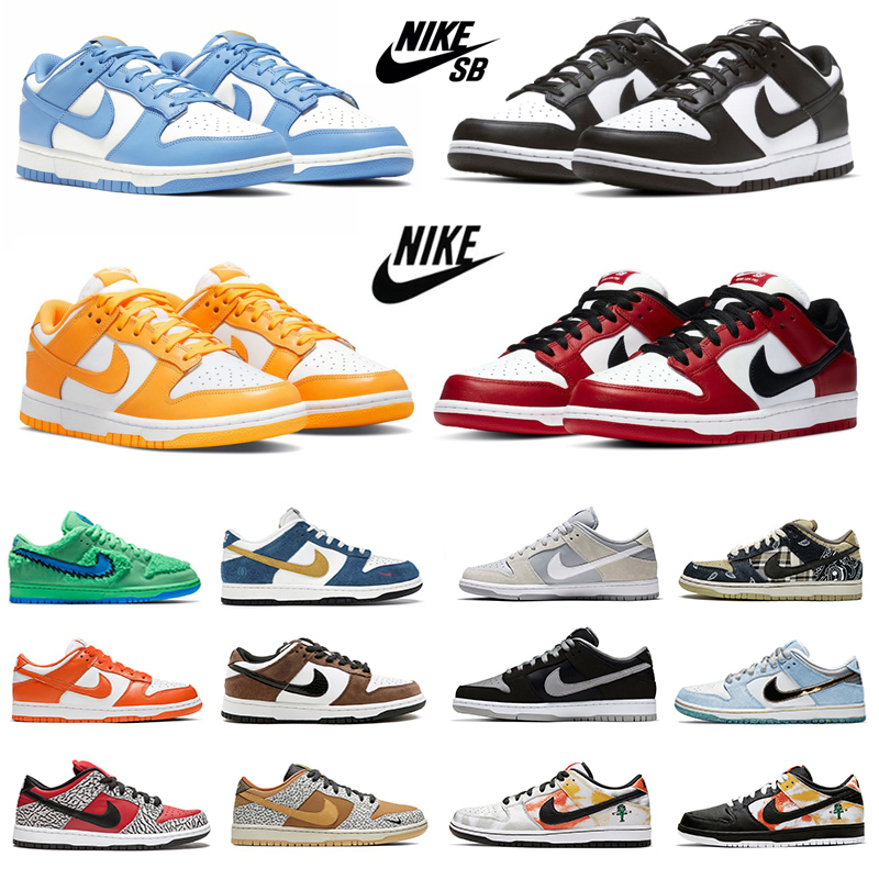 SB Dunk UNC Coast low men women casual shoes Dunks White Black University Blue Red Green Syracuse Cherry Cement Chicago trainer mens sports sneakers Jogging Walking, Cloud white black