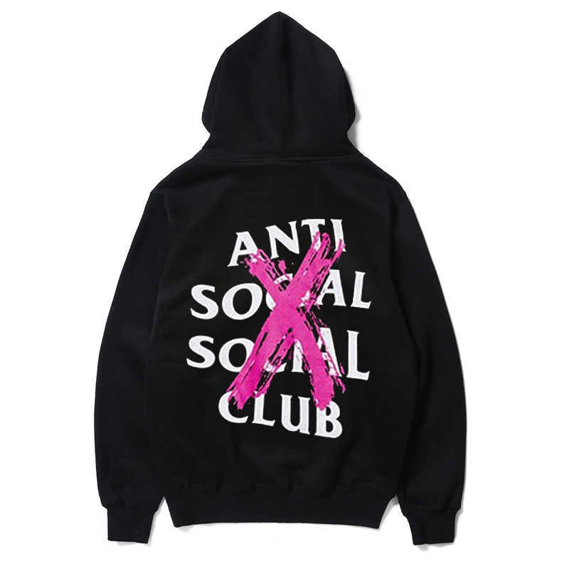 New ASSC anti social club Hoodie obsolete cross powder Plush loose Pullover Jacket, Black
New ASSC anti social club Hoodie obsolete cross powder Plush loose Pullover Jacket, Black