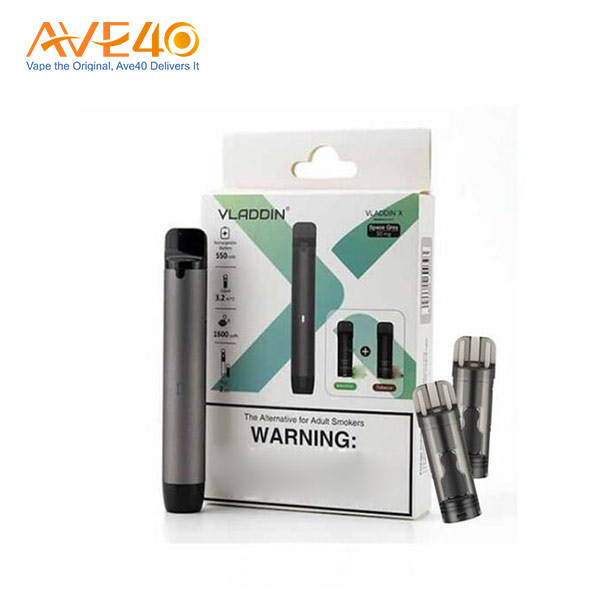 Original Vladdin X Kit with 2pcs Disposable Replacement Plug Pod 1600 Puffs 550mAh Battery, Multi colors
Original Vladdin X Kit with 2pcs Disposable Replacement Plug Pod 1600 Puffs 550mAh Battery, Multi colors