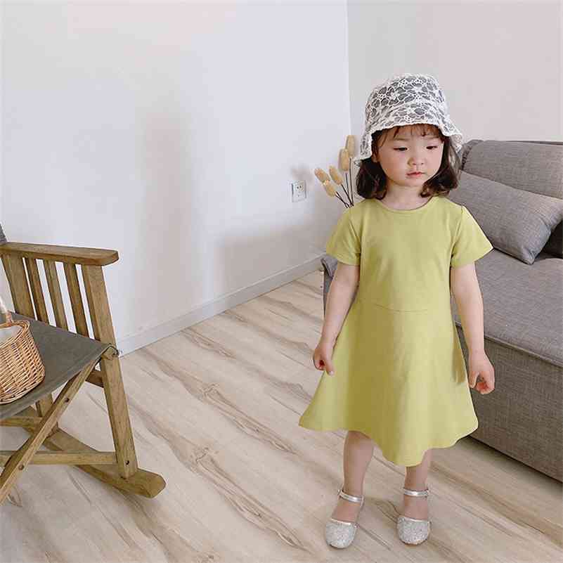 Summer cute girls solid color slim-cut dress kids cotton 3 colors casual all-match long dresses 210708, Pink
Summer cute girls solid color slim-cut dress kids cotton 3 colors casual all-match long dresses 210708, Pink