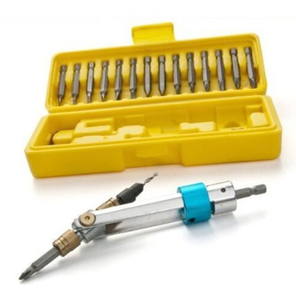 20-Bits Set Half-Time Drill Driver Swivel Head Quick-Change Van Boren To Drive