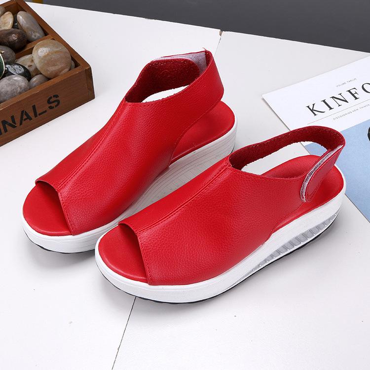 Sandals 2021 Rocking Shoes Summer Thick-soled Wedge Platform Fish Mouth Large, Beige
Sandals 2021 Rocking Shoes Summer Thick-soled Wedge Platform Fish Mouth Large, Beige