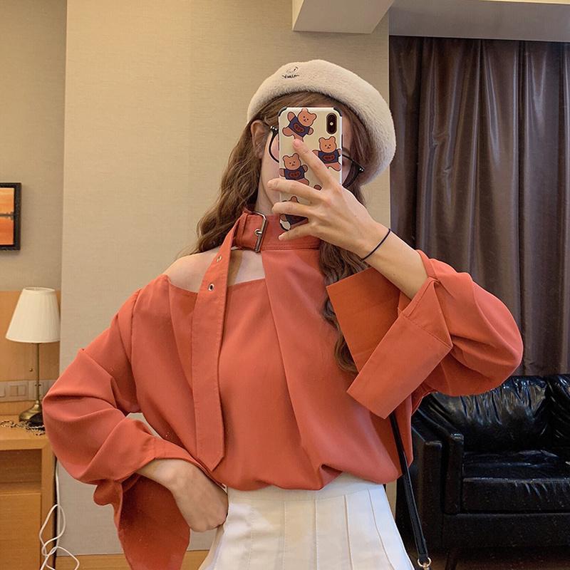 Women's Blouses & Shirts Spring Fall Hollow Out Clothing Off Shoulder Loose Chiffon Fashion Brand Korean Style Hipster Oversize, Black
Women's Blouses & Shirts Spring Fall Hollow Out Clothing Off Shoulder Loose Chiffon Fashion Brand Korean Style Hipster Oversize, Black