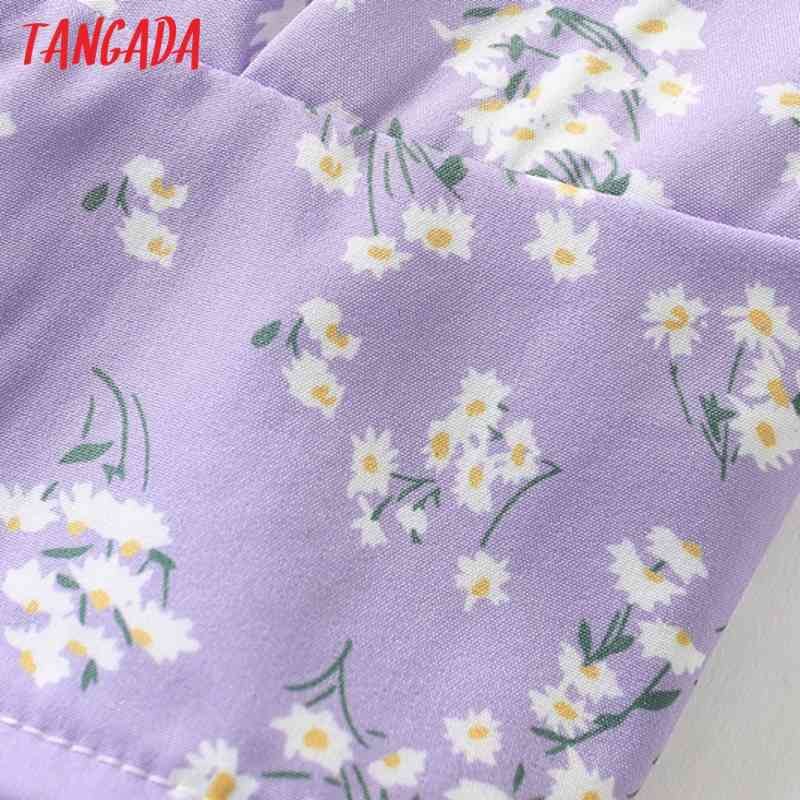 Summer Women Floral Print Tank Top Sleeveless Backless Female Tops 2M138 210416