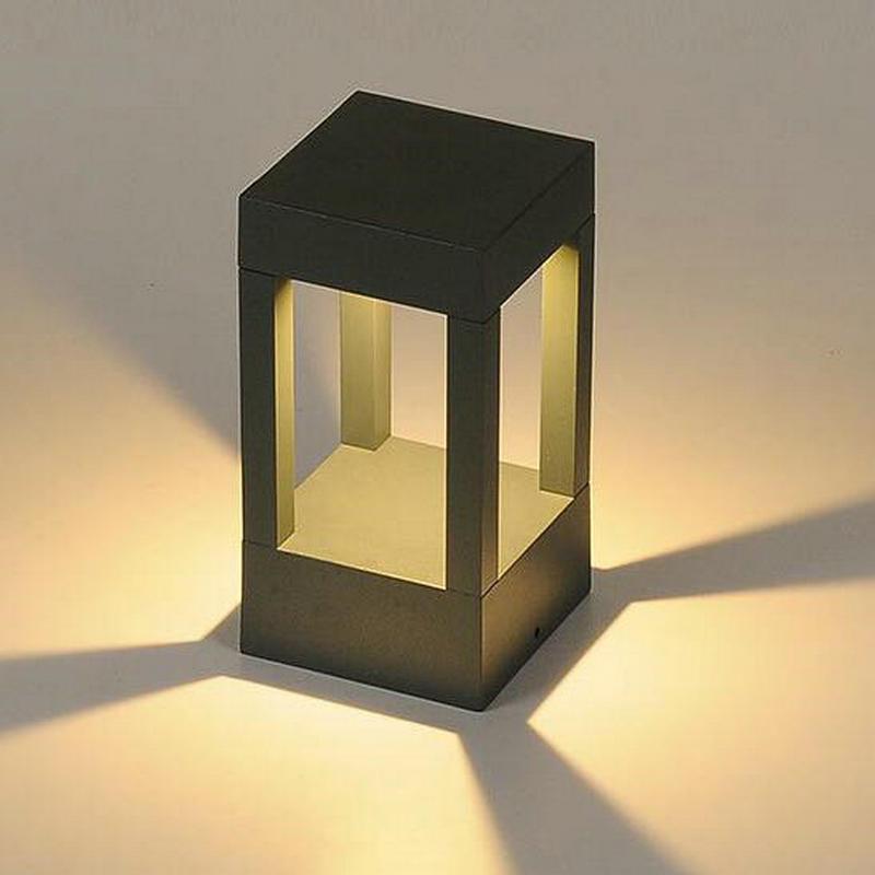 Lampes à gazon étanche 15W COB LED lampe de jardin LED lampe de jardin moderne en aluminium Pilier extérieur Villa Landscape Bollards