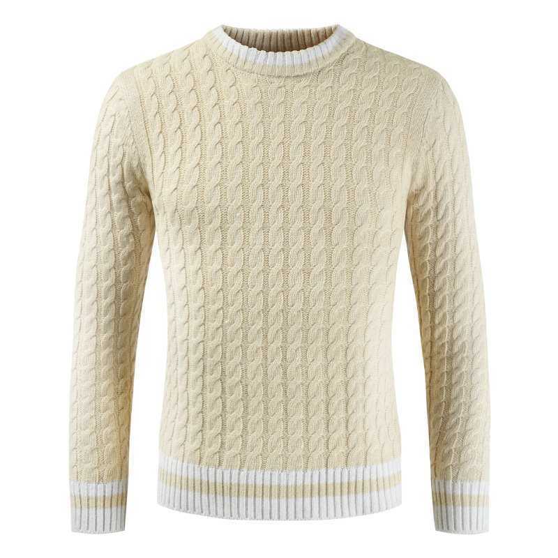 Jersey Hombre Autumn Winter Male O-neck Pullover Knitted Sweater Teenager Casual Patchwork Twist Pattern Acrylic Tops Plus Size 210604