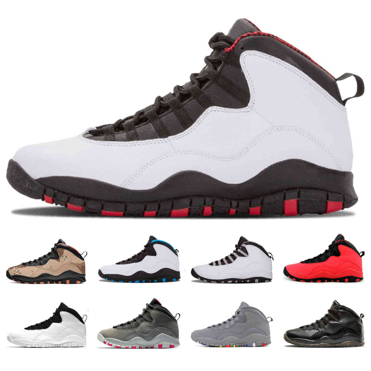 Chicago 10s Basketball Shoes Cement 10 Westbrook I'm back White Black Cool Grey Dark Smoke
Chicago 10s Basketball Shoes Cement 10 Westbrook I'm back White Black Cool Grey Dark Smoke