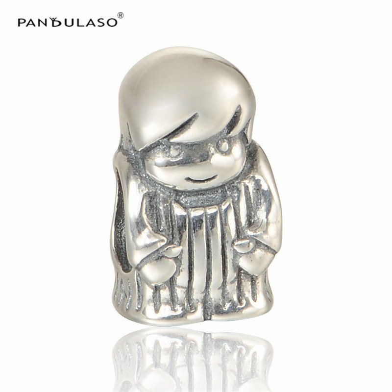 Perles Silvr 100% 925-Sterling-Silver-Silver Beau Boy Bead Charm Bijoux de bricolage pour Femmes Convient aux colliers de bracelets de charmes eu