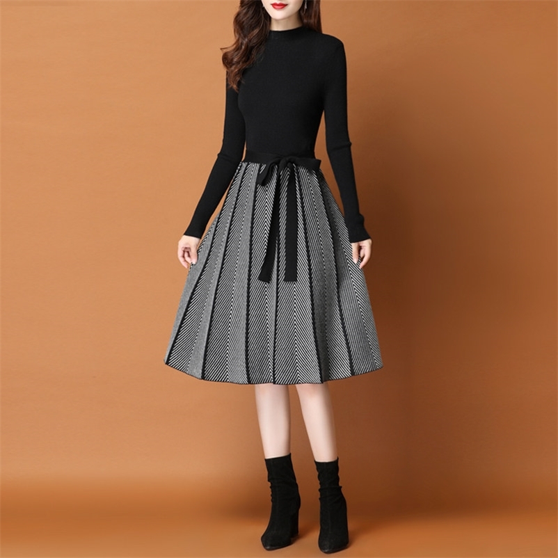 Elegant Knitted Sweater pleated Dress Female Autumn Winter Long Sleeve Women Office Lady Casual Midi 210519, Beige
Elegant Knitted Sweater pleated Dress Female Autumn Winter Long Sleeve Women Office Lady Casual Midi 210519, Beige