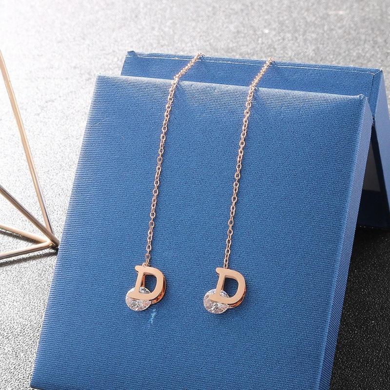 Dangle & Chandelier Vintage Luxury Letter D Crystal Tassel Earrings For Women Stainless Steel Small Delicate Drop Jewelry Gift, Silver
Dangle & Chandelier Vintage Luxury Letter D Crystal Tassel Earrings For Women Stainless Steel Small Delicate Drop Jewelry Gift, Silver