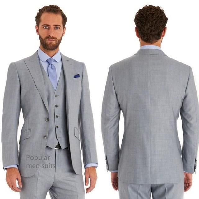 Men's Suits & Blazers Arrival Light Gray Peaked Lapel Wedding Mens Grooms Tuxedos Three Pieces Slim Fit Men Suit Groomsmen Party Prom, Same as picture
Men's Suits & Blazers Arrival Light Gray Peaked Lapel Wedding Mens Grooms Tuxedos Three Pieces Slim Fit Men Suit Groomsmen Party Prom, Same as picture