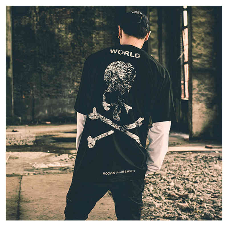 Mastermind World x Marbled Cat ultrasonic Dark street style MMJ skull cotton short sleeve o-neck T-shirt men women, White;black
Mastermind World x Marbled Cat ultrasonic Dark street style MMJ skull cotton short sleeve o-neck T-shirt men women, White;black
