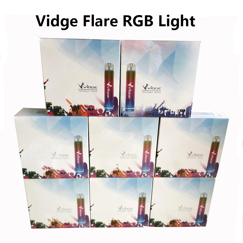 Authentic Vidge Flare Disposable Vapes E-cigarettes Device 500mAh Battery 800 Puffs 3ml Pod Pre-Filled Pods RGB Light Portable Vapor Vape 6%
Authentic Vidge Flare Disposable Vapes E-cigarettes Device 500mAh Battery 800 Puffs 3ml Pod Pre-Filled Pods RGB Light Portable Vapor Vape 6%