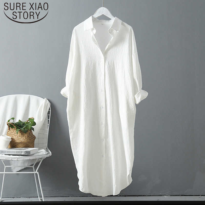 Cotton Long Section Shirts Plus Size Summer Women Blouses Linen Cottons Casual White/Blue Women Ladies Tops 6793 50 210527
Cotton Long Section Shirts Plus Size Summer Women Blouses Linen Cottons Casual White/Blue Women Ladies Tops 6793 50 210527