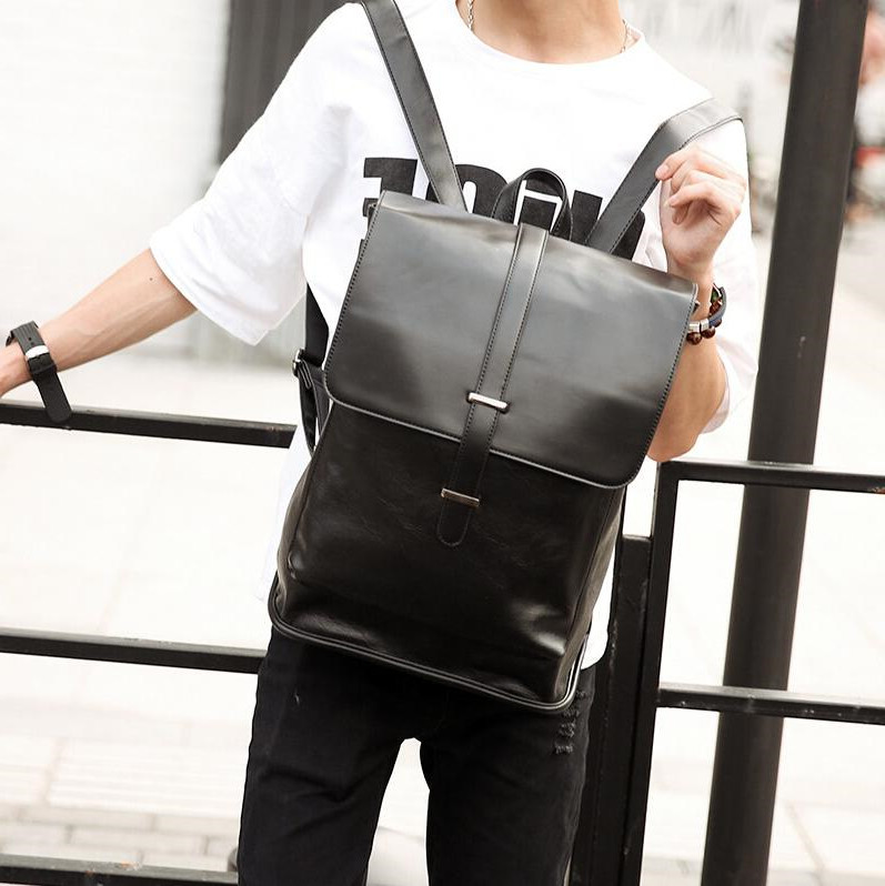 Factory wholesale men handbag college style flip leather backpack outdoor waterproof leathers casual messenger bag street trend plaid mens backpacks, Black1
Factory wholesale men handbag college style flip leather backpack outdoor waterproof leathers casual messenger bag street trend plaid mens backpacks, Black1