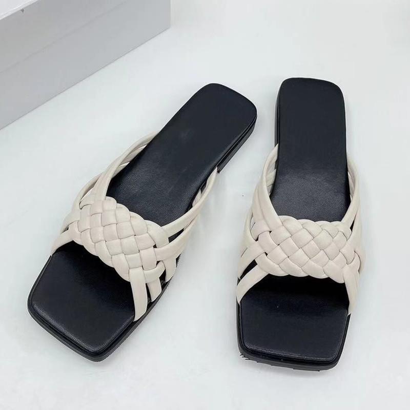 Slippers Weave Design Slides Women Genuine Leather Open Toe Shoes Flats Leisure Summer Beach Mules Fashion Woman Shoe, Black
Slippers Weave Design Slides Women Genuine Leather Open Toe Shoes Flats Leisure Summer Beach Mules Fashion Woman Shoe, Black