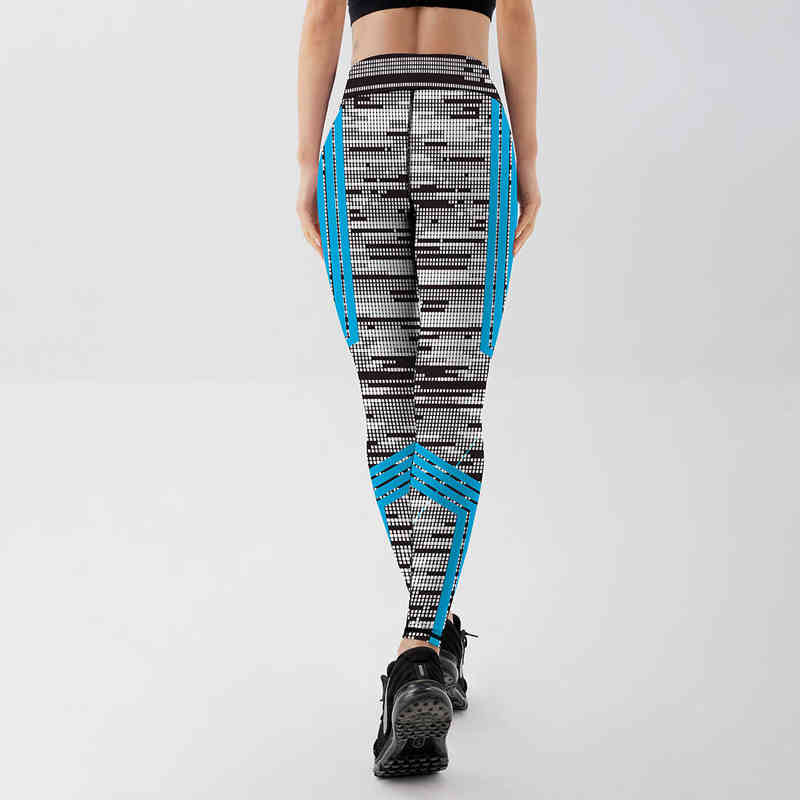 Style Fashion Women Floral Fitness Leggings Ladies Elastic Force Polyester Long Pants 211215