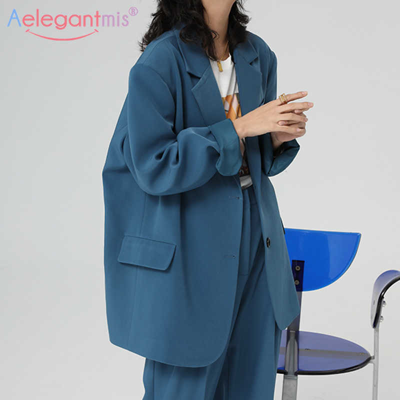 Aelegantmis High Quality Office Lady Blue Women Blazer Jacket Korean Casual Blazers Solid Work Suit Coat Female Outerwear 210607
Aelegantmis High Quality Office Lady Blue Women Blazer Jacket Korean Casual Blazers Solid Work Suit Coat Female Outerwear 210607