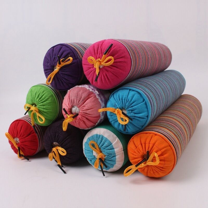 Stripe Yoga Cervical Pillow Old Coarse Cloth Buckwheat Health Care Stick Cervical Physiotherapy Neck Pillows