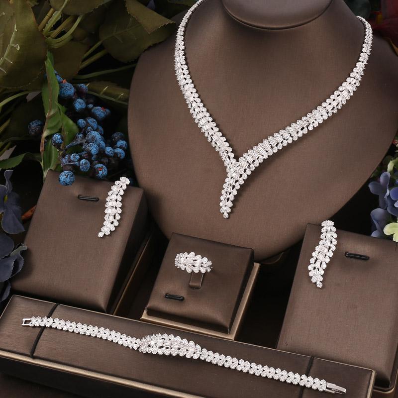 Earrings & Necklace JaneKelly Luxury Big4pcs Jewelry Set With Cubic Zirconia For Women Bridal Party Wedding Accessories Saudi Arabic Dubai, As pic
Earrings & Necklace JaneKelly Luxury Big4pcs Jewelry Set With Cubic Zirconia For Women Bridal Party Wedding Accessories Saudi Arabic Dubai, As pic