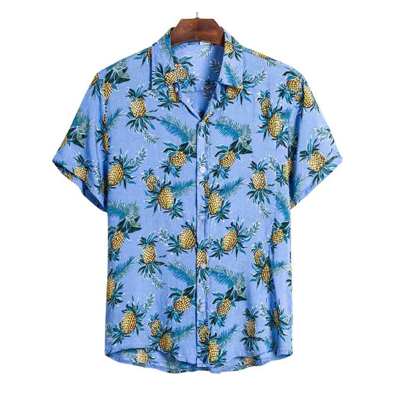Hawaiian Shirt for Men Pineapple Print Thin Tops Casual Short Sleeve Fruit Print Hawaiian Beach Holiday Vacation Male Clothing 210601, Cs127
Hawaiian Shirt for Men Pineapple Print Thin Tops Casual Short Sleeve Fruit Print Hawaiian Beach Holiday Vacation Male Clothing 210601, Cs127