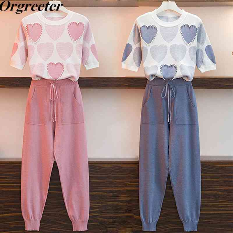 Separately sale 2 Piece Beaded Heart Shape Knitted Sets Fall Short Sleeve Pullover Sweater and Elastic Waist Knit pants Suit 210525, Only pants
Separately sale 2 Piece Beaded Heart Shape Knitted Sets Fall Short Sleeve Pullover Sweater and Elastic Waist Knit pants Suit 210525, Only pants