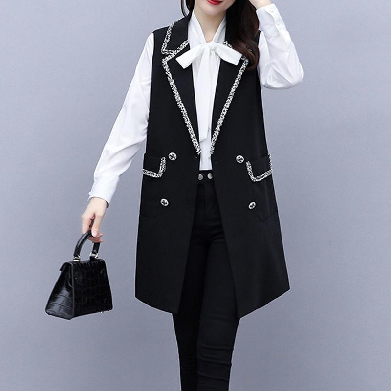 Women's Vests Women Simply Sleeveless Double Breasted Vest Jacket Office Ladies Wear Casual Suit Waistcoat Pockets Outwear Tops A14, Black;white
Women's Vests Women Simply Sleeveless Double Breasted Vest Jacket Office Ladies Wear Casual Suit Waistcoat Pockets Outwear Tops A14, Black;white