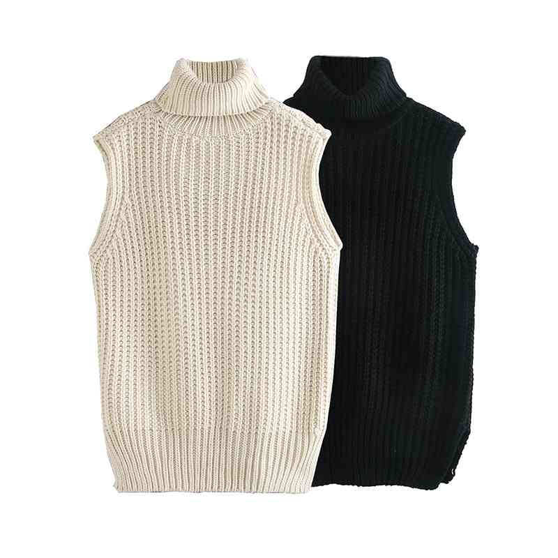 Vintage Women Knitted Turtleneck Long Sweaters Spring- Autumn Fashion Ladies Elegant Pullovers Female Chic Knitwear 210430