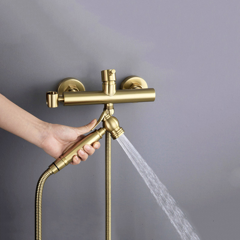 Bidet Faucets Brushed Gold/rose Gold Bathroom Shower Sprayer Wall Mounted Round Cold and Hot Water Mixer s Faucet Dy4o
Bidet Faucets Brushed Gold/rose Gold Bathroom Shower Sprayer Wall Mounted Round Cold and Hot Water Mixer s Faucet Dy4o