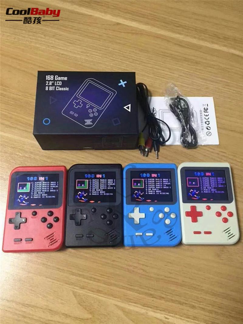 Portable Game Players DHL 20pcs Mini Handheld Console Gift 8Bit 2.8 Inch Color LCD Kids Player Built-in 168 Games 800mah Big Battery
Portable Game Players DHL 20pcs Mini Handheld Console Gift 8Bit 2.8 Inch Color LCD Kids Player Built-in 168 Games 800mah Big Battery