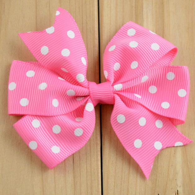 2021 Grosgrain Polka Dot Ribbon Bow For Headband Boutique Hairbows Baby Girls Hair Accessorise