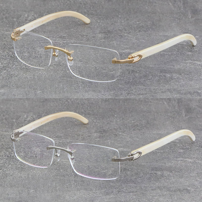 Wholesale Classic Styles Rimless Metal Frame Man Woman Optical Luxury Buffalo Horn Eyeglasses 18K Gold Frame Silver White Genuine Natural Hor Square Eyewear Size:57
Wholesale Classic Styles Rimless Metal Frame Man Woman Optical Luxury Buffalo Horn Eyeglasses 18K Gold Frame Silver White Genuine Natural Hor Square Eyewear Size:57