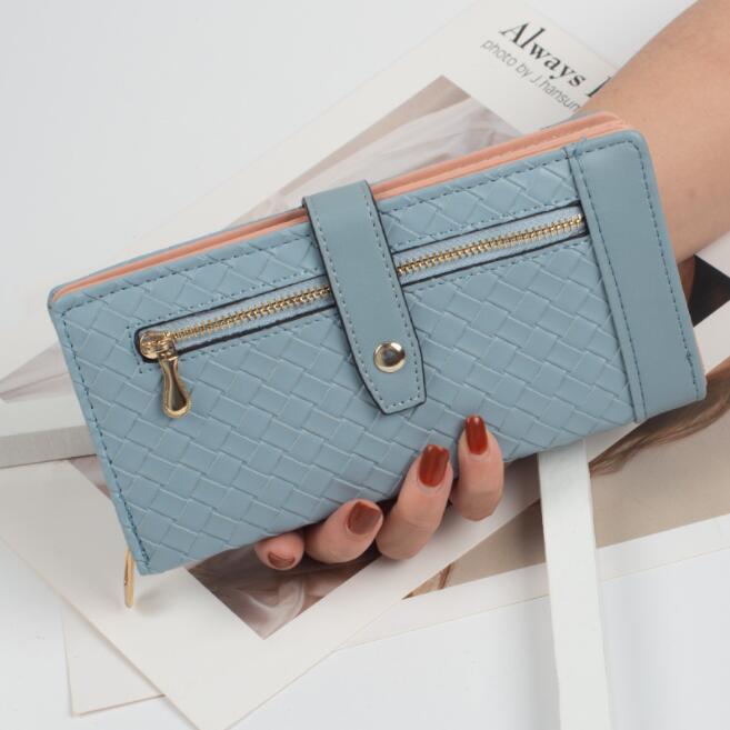 Factory sales womens leathers wallets solid color woven long women wallet street trend multi-card clutch multi-functional leather mobile phone bag, Red(boutique box)
Factory sales womens leathers wallets solid color woven long women wallet street trend multi-card clutch multi-functional leather mobile phone bag, Red(boutique box)