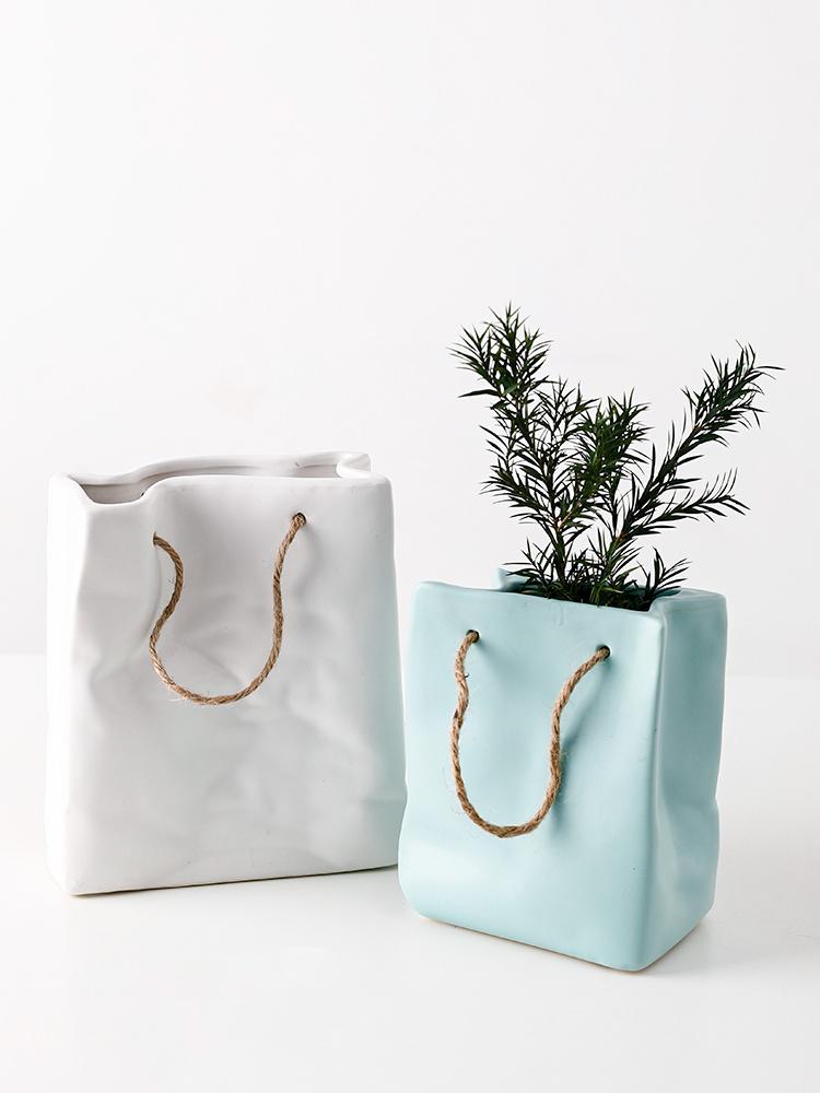 Nordic Light Luxury Creative Ceramic Vase Home Decoration Living Room Flower Decor Indoor Dining Table Small Ornament Vases