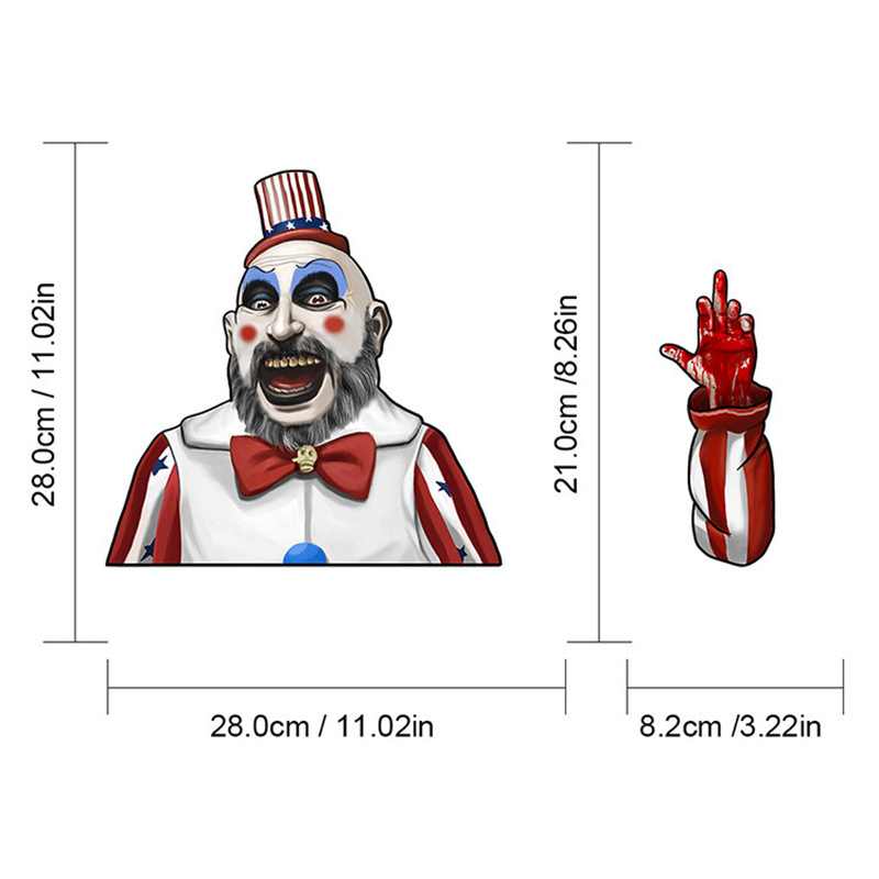 Universal Car Horrible Killer Series Stickers Nail Head Mask killers Electric Saw Sticker Graffiti Decals For Rear Windshield Wiper Vehicle Decoration