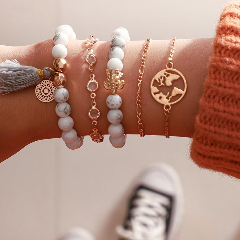 Charm Bracelets ZHEN TOMOMI Boho Tortoise Map Beaded Multilayer Bracelet Set For Women 2021 Girl Tassel Adjustable Bangle 5pcs/set
Charm Bracelets ZHEN TOMOMI Boho Tortoise Map Beaded Multilayer Bracelet Set For Women 2021 Girl Tassel Adjustable Bangle 5pcs/set