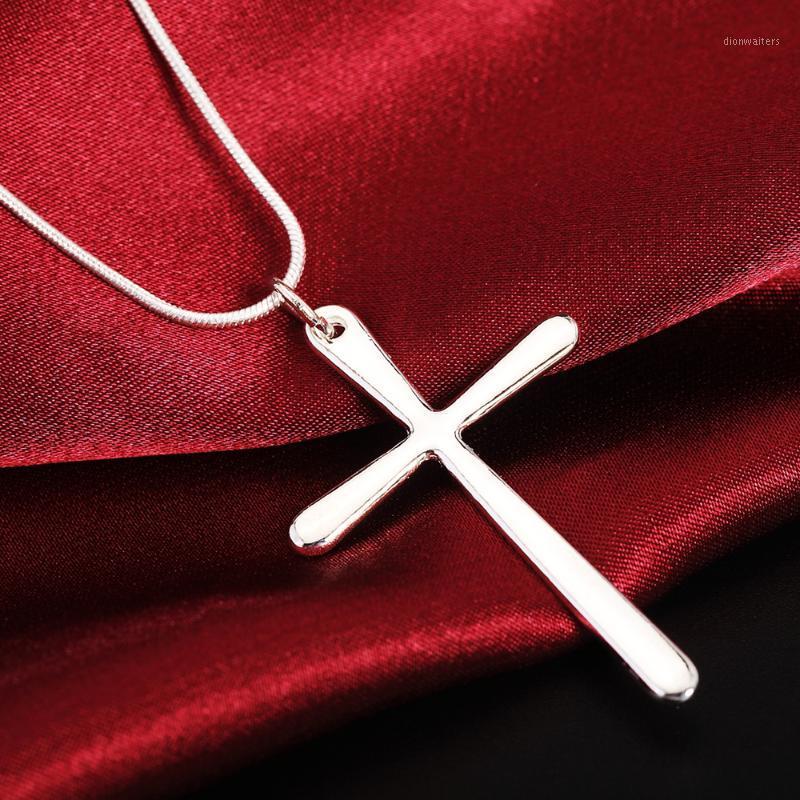 Sterling Silver Necklace For Women Simple Cross Pendant 18 Inches Christmas Gifts High Quality Fashion Party Jewelry Chains
Sterling Silver Necklace For Women Simple Cross Pendant 18 Inches Christmas Gifts High Quality Fashion Party Jewelry Chains
