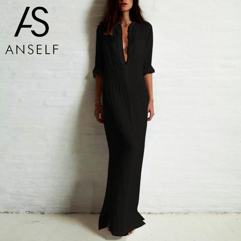 5XL Plus Size Vestidos 2021 Fashion Women Sexy Casual Shirt Dress Long Sleeve Deep V Neck Split Solid Long Maxi Dress for Female, Black
5XL Plus Size Vestidos 2021 Fashion Women Sexy Casual Shirt Dress Long Sleeve Deep V Neck Split Solid Long Maxi Dress for Female, Black