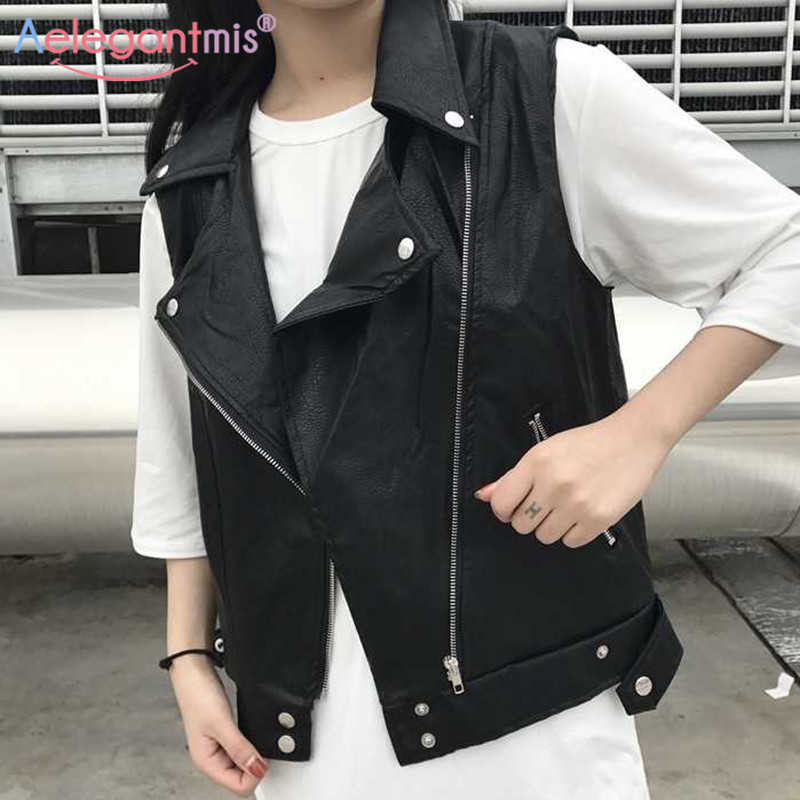 Aelegantmis Women Vintage Pu Leather Waistcoat Female Sleeveless Motorcycle Vest Ladies High Waist Slim Outerwear Tops 210607, Black
Aelegantmis Women Vintage Pu Leather Waistcoat Female Sleeveless Motorcycle Vest Ladies High Waist Slim Outerwear Tops 210607, Black
