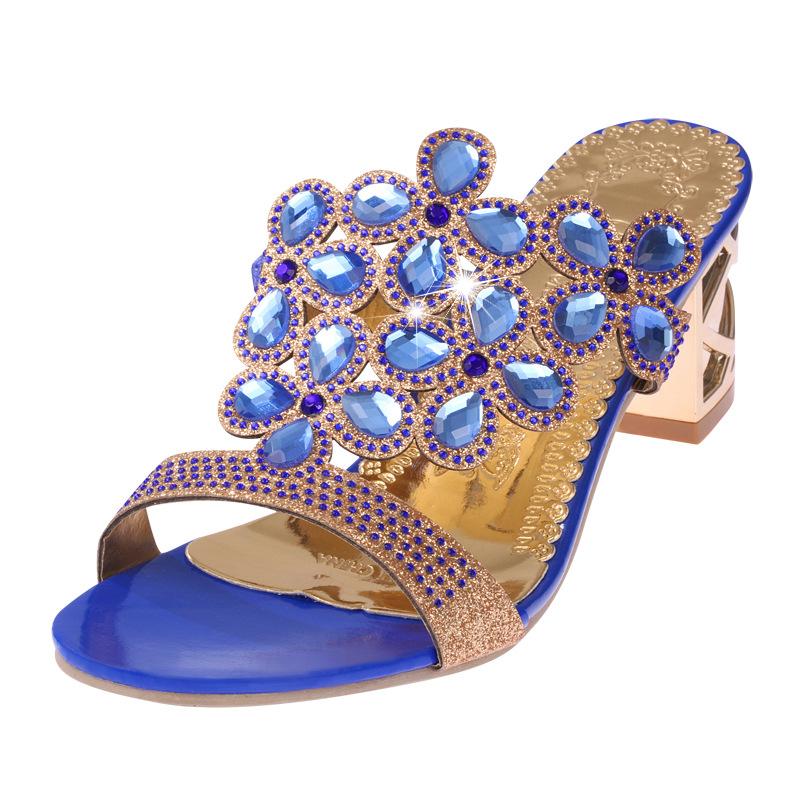 Dress Shoes Rhinestone Sandals 6cm High Heels Peep Toe Summer Women Cutout Chunky Elegant Lady Gold Blue Slippers, Black
Dress Shoes Rhinestone Sandals 6cm High Heels Peep Toe Summer Women Cutout Chunky Elegant Lady Gold Blue Slippers, Black