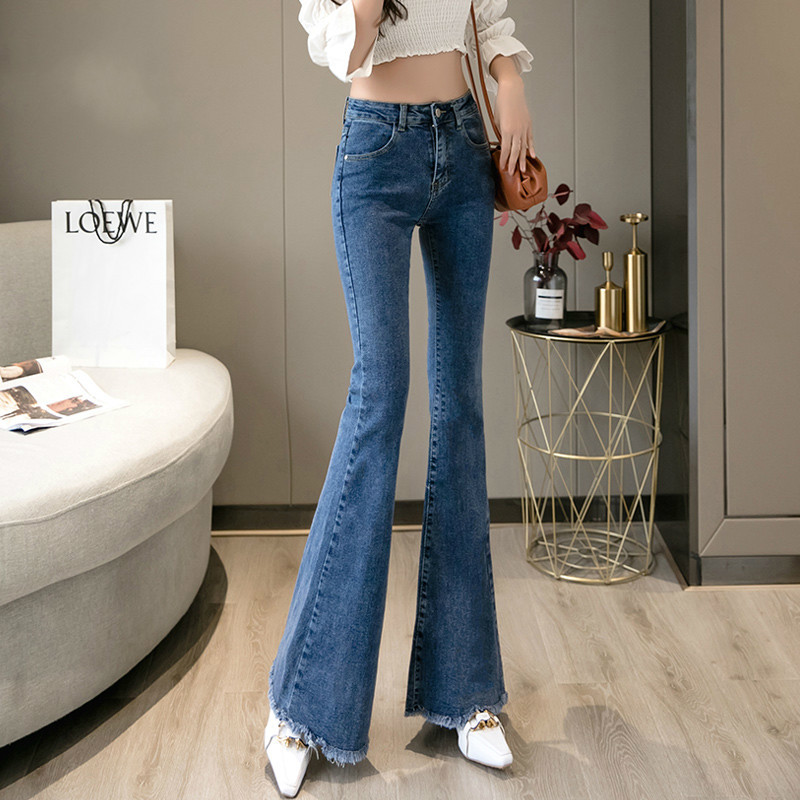 Women's Jeans for The Speaker Autumn Pants High Waist Trousers Slim Slimming Wild Fashion 210514